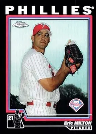 2004 Topps Chrome - Black Refractors #434 - Eric Milton - Philadelphia Phillies