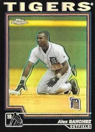 2004 Topps Chrome - Black Refractors #437 - Alex Sanchez - Detroit Tigers