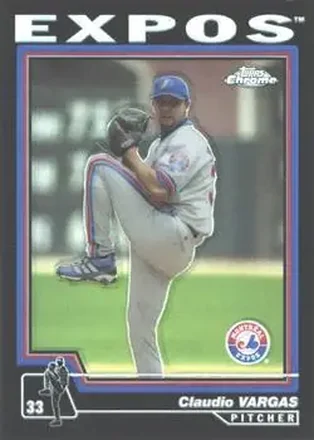 2004 Topps Chrome - Black Refractors #439 - Claudio Vargas - Montreal Expos