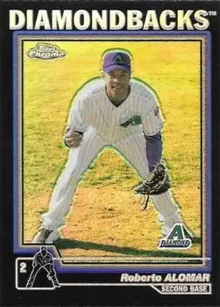 2004 Topps Chrome - Black Refractors #456 - Roberto Alomar - Arizona Diamondbacks