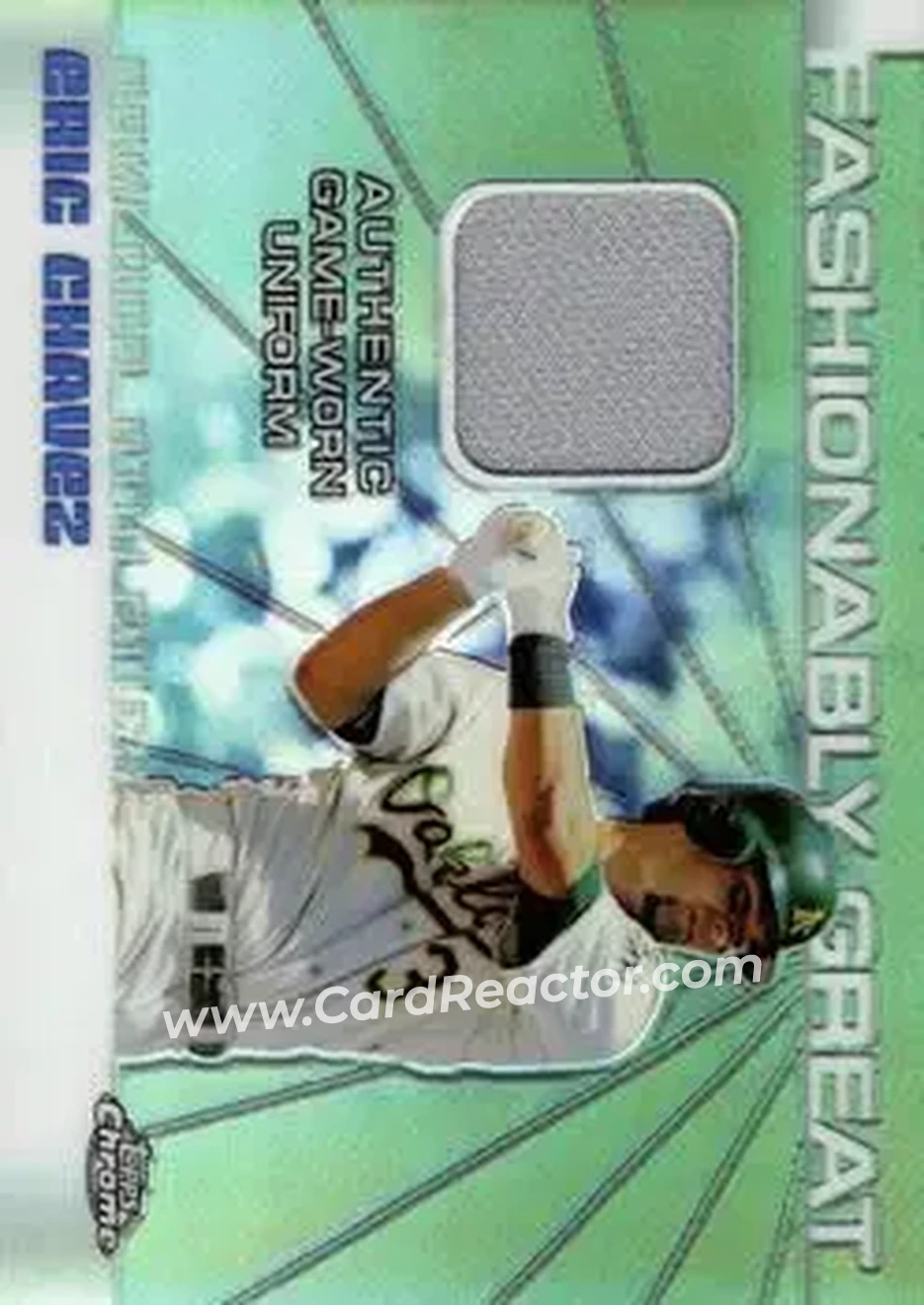 2004 Topps Chrome - Fashionably Great Relics #FGR-EC - Eric Chavez - Oakland Athletics - Front
