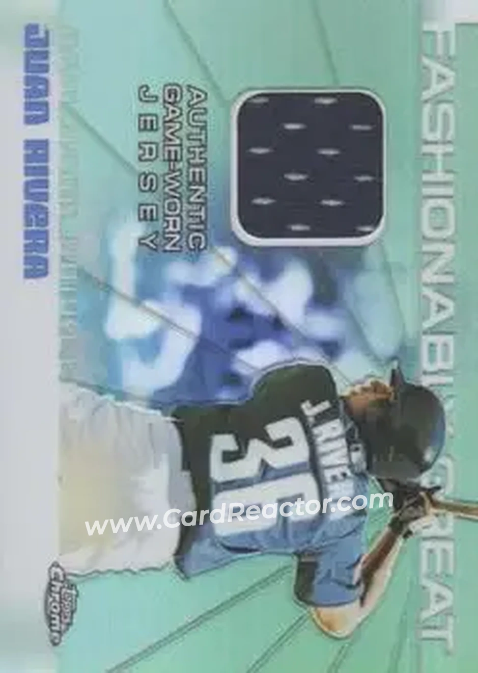 2004 Topps Chrome - Fashionably Great Relics #FGR-JR - Juan Rivera - New York Yankees - Front