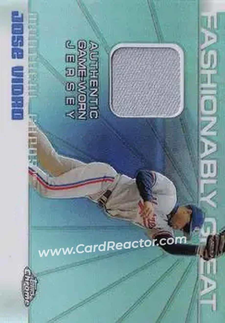 2004 Topps Chrome - Fashionably Great Relics #FGR-JV - Jose Vidro - Montreal Expos - Front
