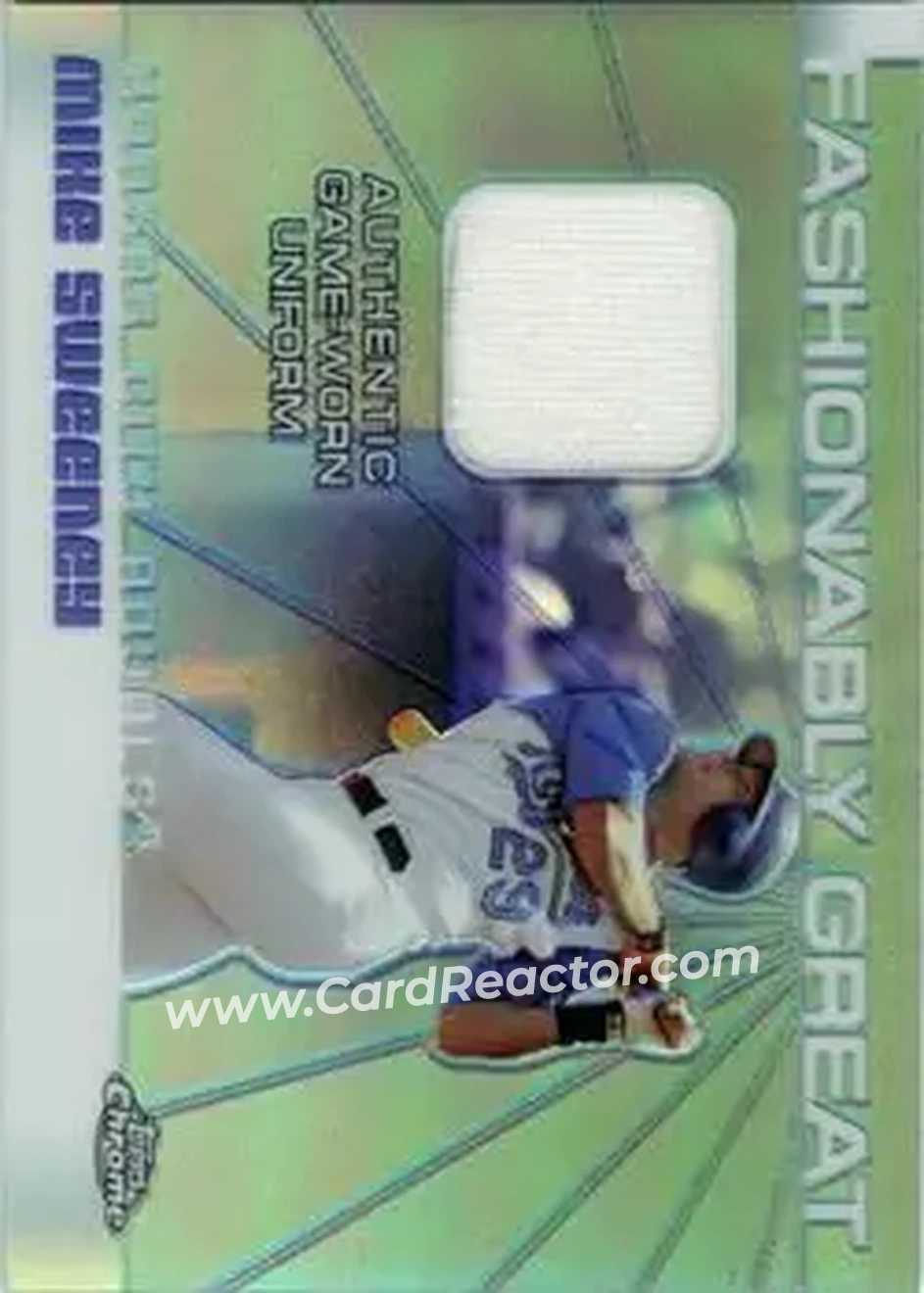 2004 Topps Chrome - Fashionably Great Relics #FGR-MS - Mike Sweeney - Kansas City Royals - Front
