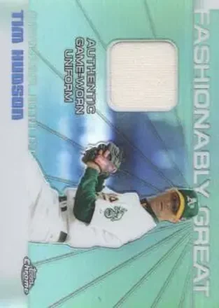 2004 Topps Chrome - Fashionably Great Relics #FGR-TH - Tim Hudson - Oakland Athletics