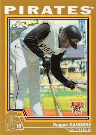 2004 Topps Chrome - Gold Refractors #2 - Reggie Sanders - Pittsburgh Pirates