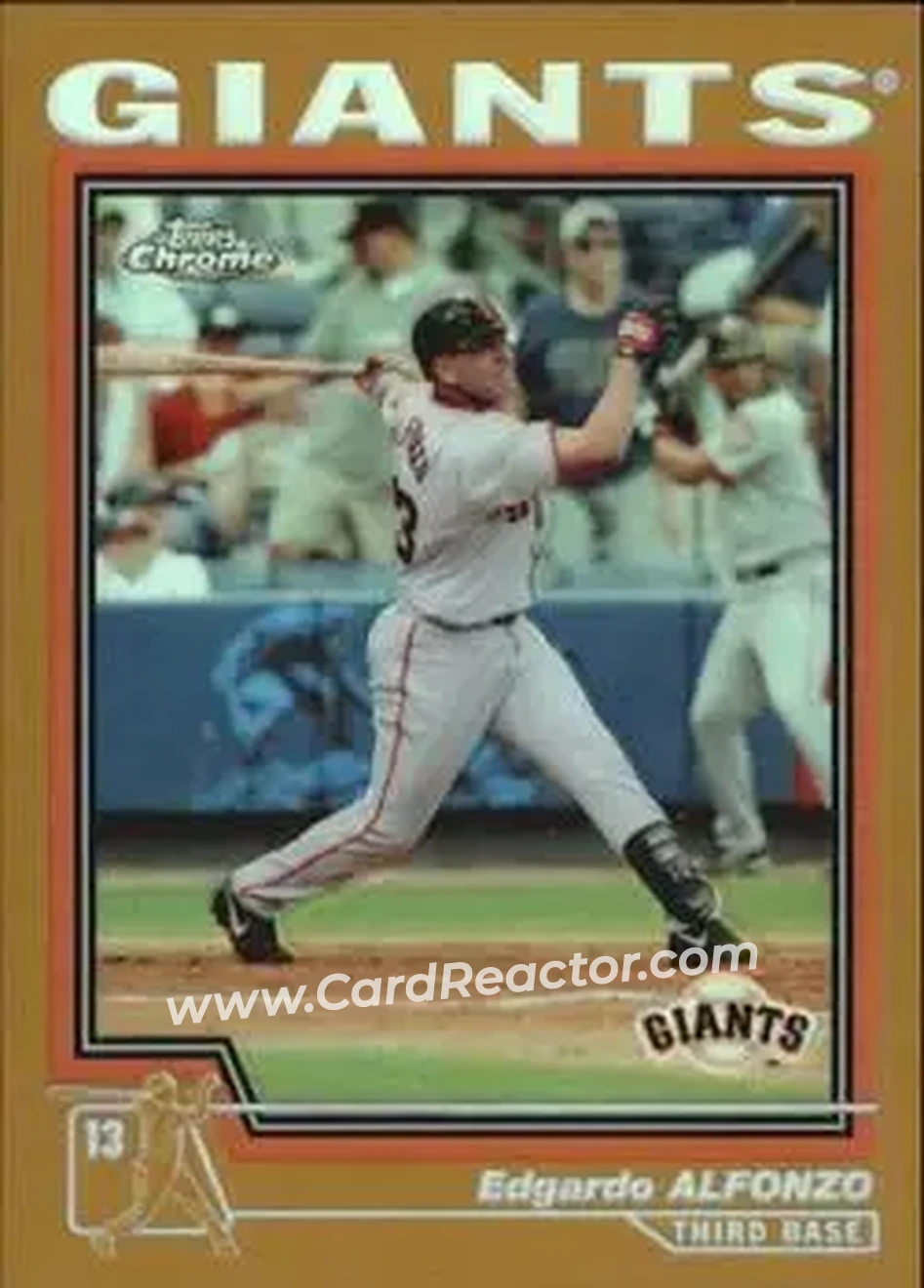 2004 Topps Chrome - Gold Refractors #4 - Edgardo Alfonzo - San Francisco Giants - Front
