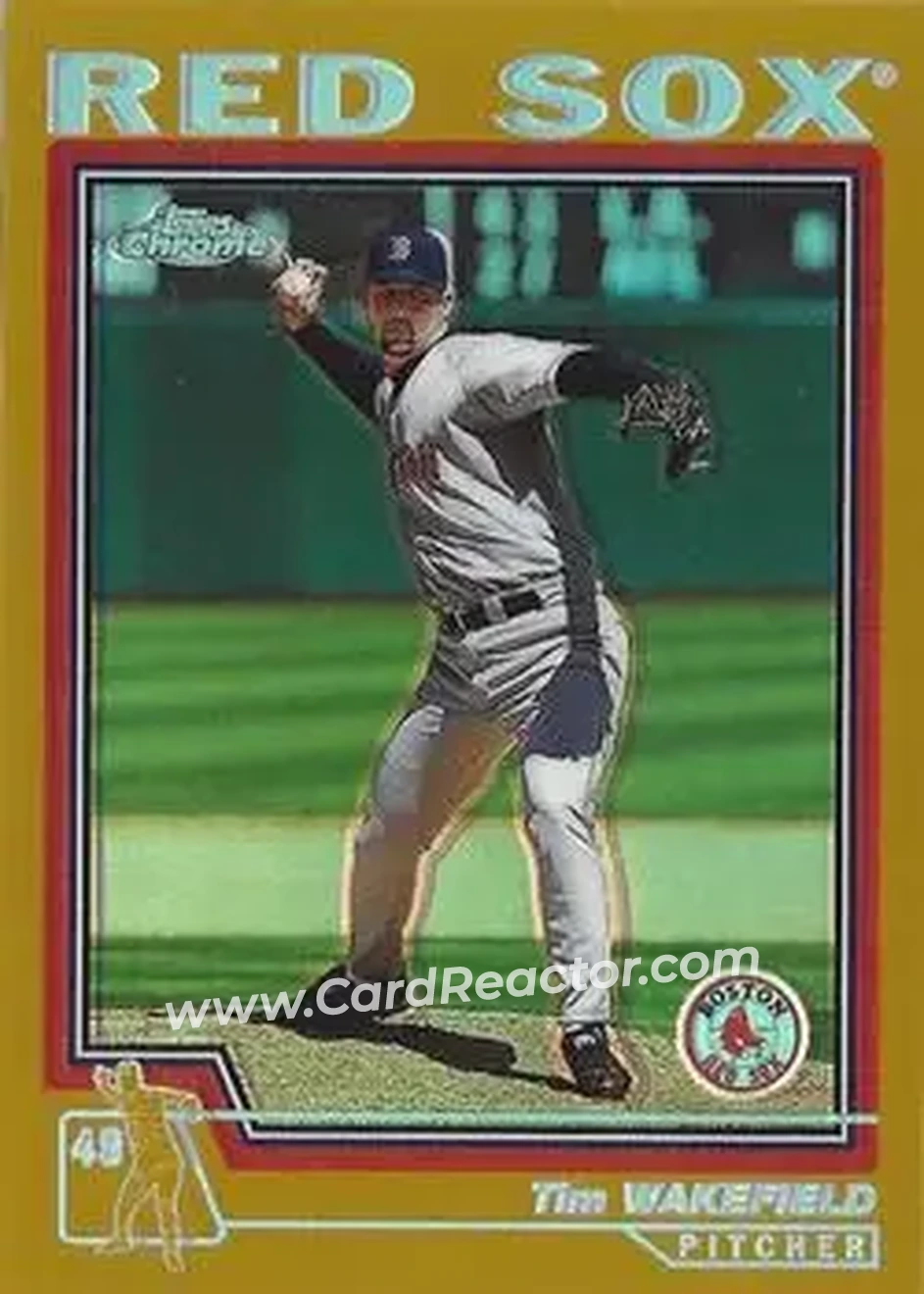 2004 Topps Chrome - Gold Refractors #5 - Tim Wakefield - Boston Red Sox - Front