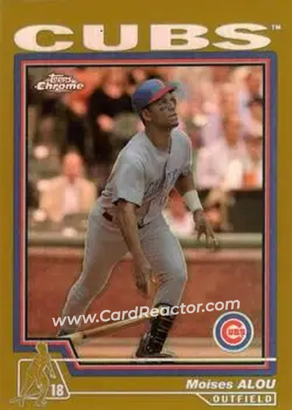 2004 Topps Chrome - Gold Refractors #6 - Moises Alou - Chicago Cubs - Front