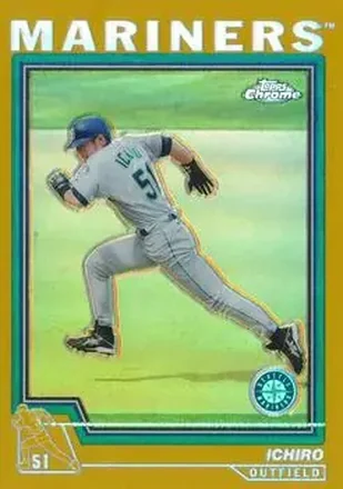 2004 Topps Chrome - Gold Refractors #10 - Ichiro - Seattle Mariners