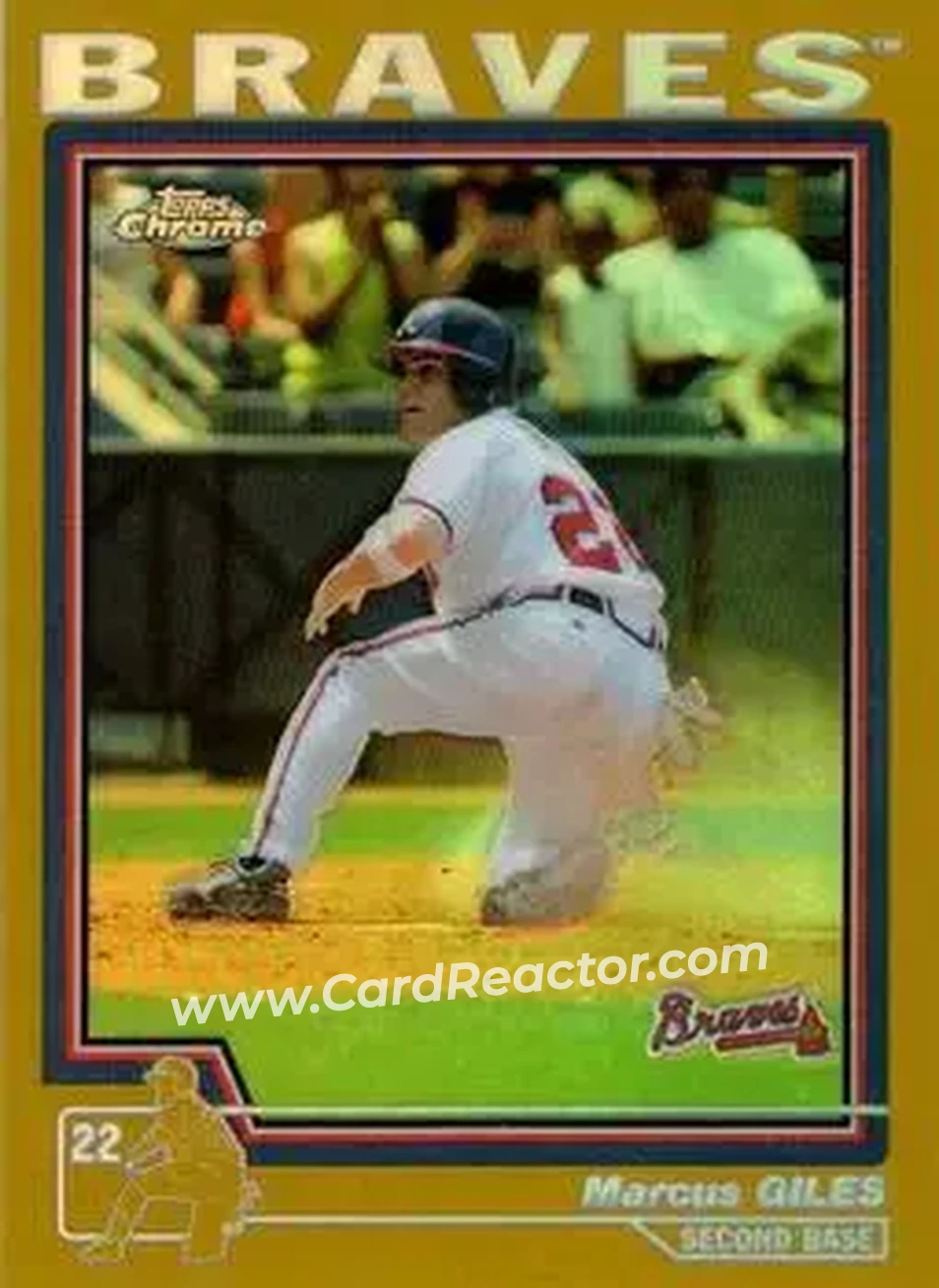 2004 Topps Chrome - Gold Refractors #15 - Marcus Giles - Atlanta Braves - Front