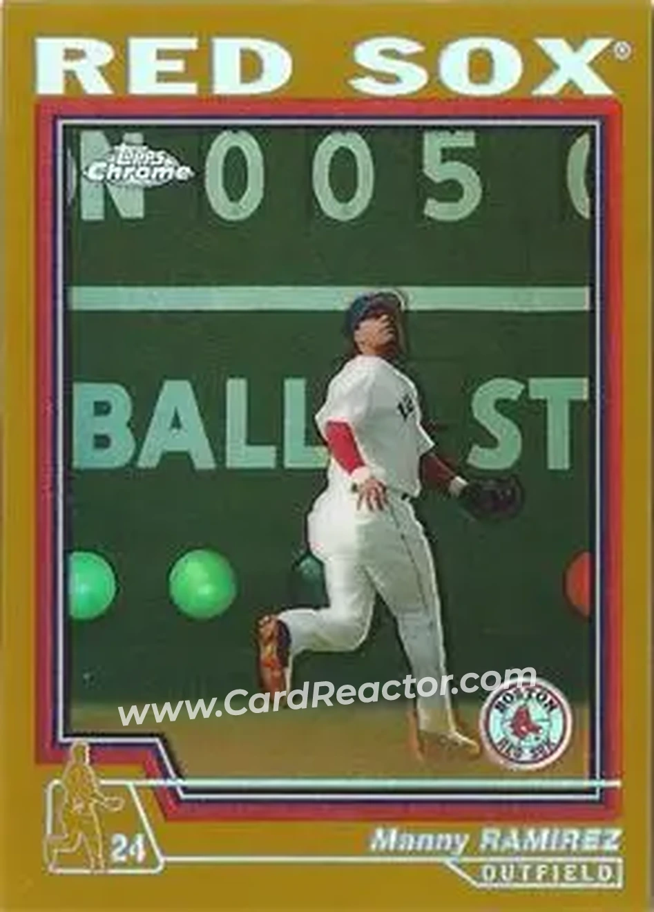 2004 Topps Chrome - Gold Refractors #22 - Manny Ramirez - Boston Red Sox - Front