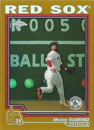2004 Topps Chrome - Gold Refractors #22 - Manny Ramirez - Boston Red Sox