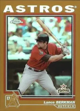 2004 Topps Chrome - Gold Refractors #25 - Lance Berkman - Houston Astros