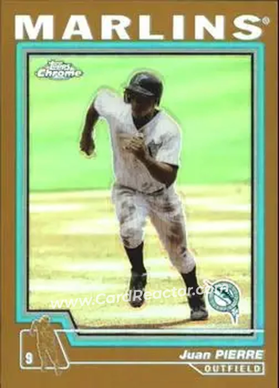 2004 Topps Chrome - Gold Refractors #26 - Juan Pierre - Florida Marlins - Front