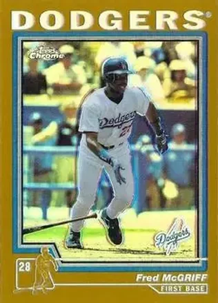 2004 Topps Chrome - Gold Refractors #28 - Fred McGriff - Los Angeles Dodgers