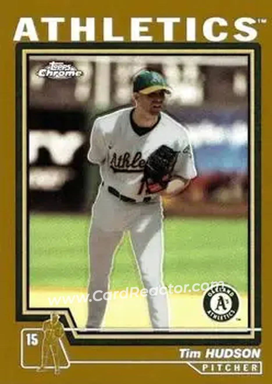 2004 Topps Chrome - Gold Refractors #30 - Tim Hudson - Oakland Athletics - Front
