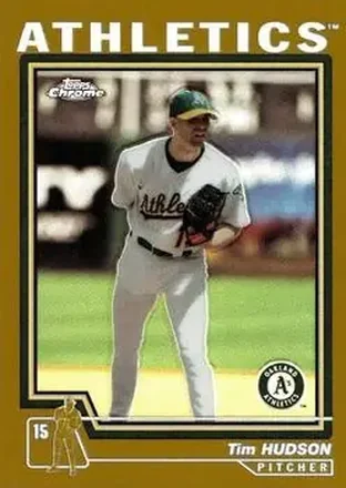2004 Topps Chrome - Gold Refractors #30 - Tim Hudson - Oakland Athletics