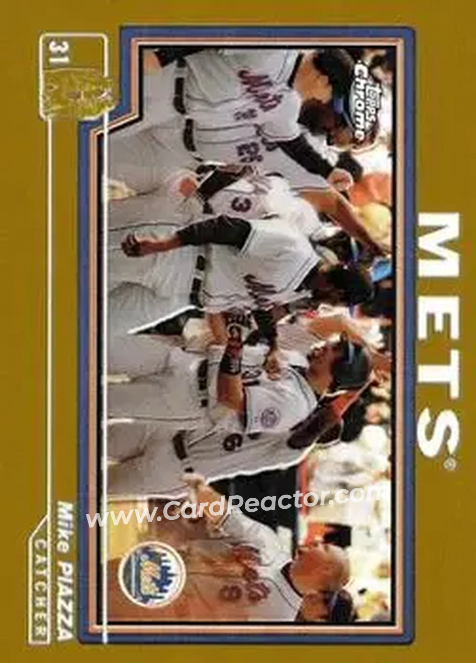 2004 Topps Chrome - Gold Refractors #31 - Mike Piazza - New York Mets - Front