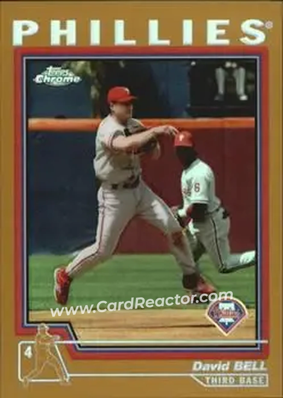 2004 Topps Chrome - Gold Refractors #35 - David Bell - Philadelphia Phillies - Front
