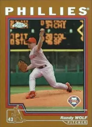 2004 Topps Chrome - Gold Refractors #36 - Randy Wolf - Philadelphia Phillies