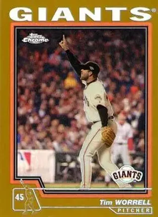 2004 Topps Chrome - Gold Refractors #38 - Tim Worrell - San Francisco Giants