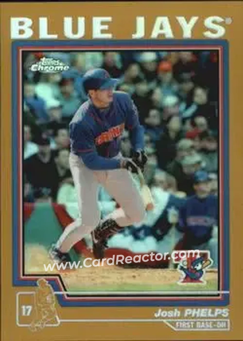 2004 Topps Chrome - Gold Refractors #42 - Josh Phelps - Toronto Blue Jays - Front