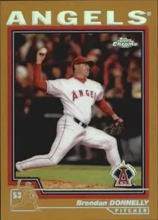2004 Topps Chrome - Gold Refractors #43 - Brendan Donnelly - Anaheim Angels