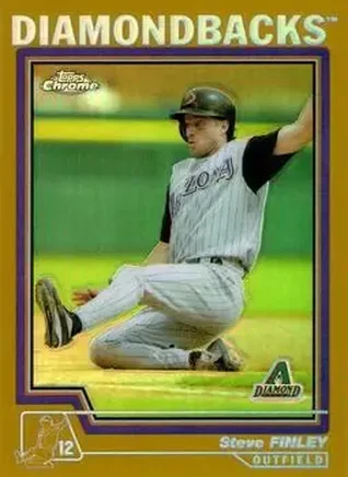 2004 Topps Chrome - Gold Refractors #44 - Steve Finley - Arizona Diamondbacks