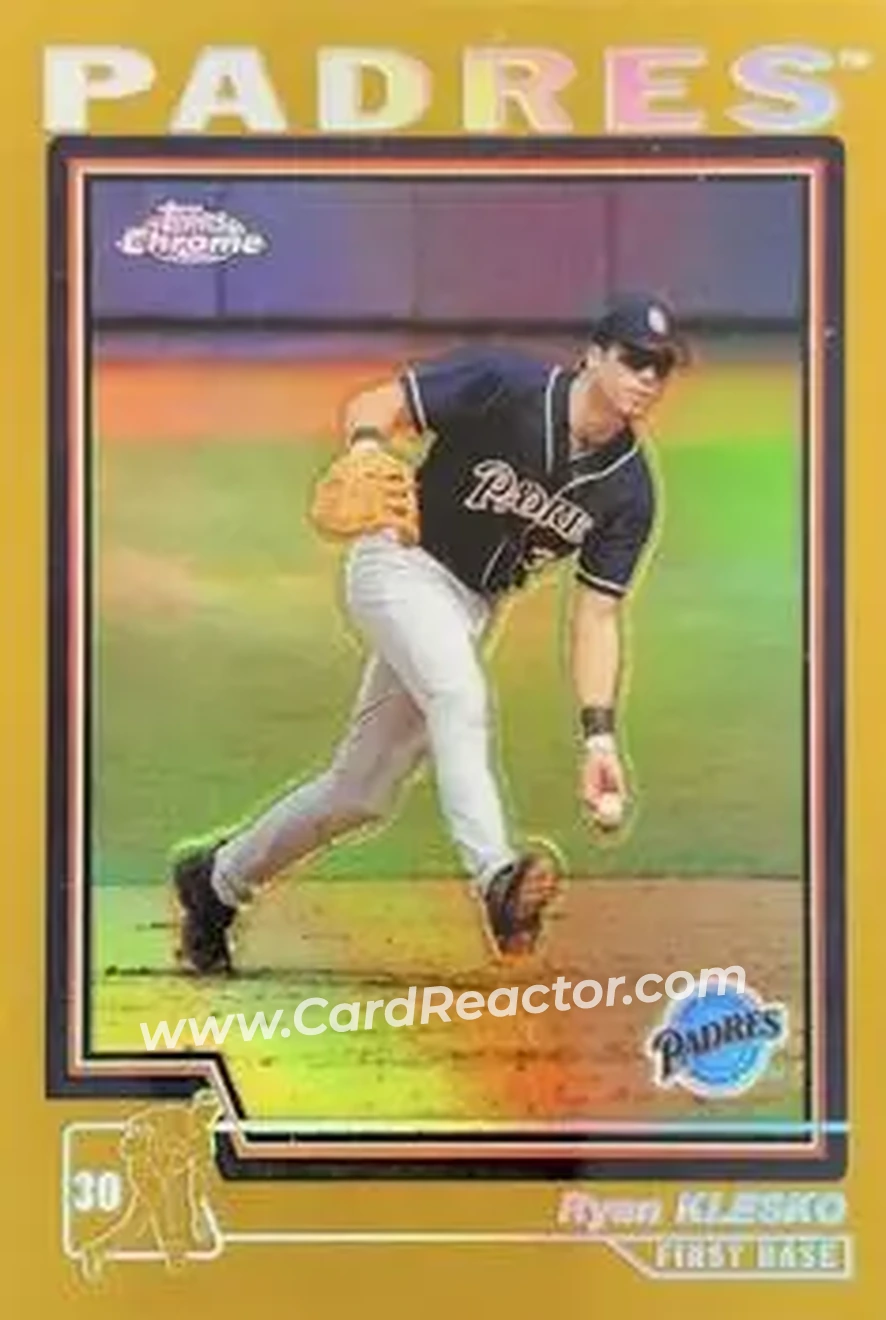 2004 Topps Chrome - Gold Refractors #54 - Ryan Klesko - San Diego Padres - Front
