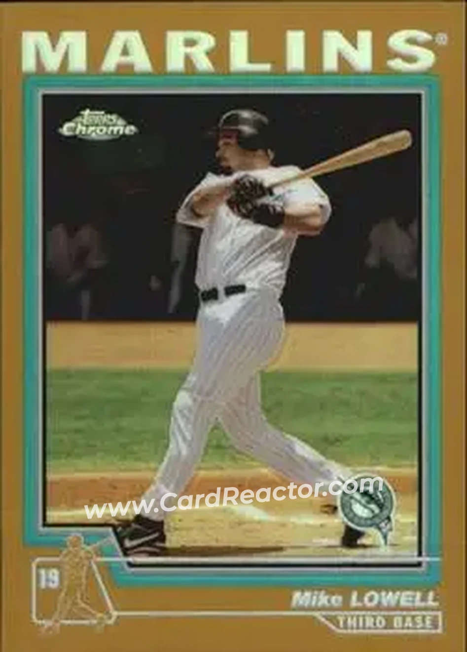 2004 Topps Chrome - Gold Refractors #55 - Mike Lowell - Florida Marlins - Front