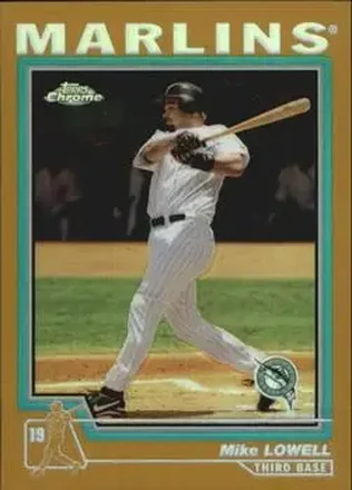 2004 Topps Chrome - Gold Refractors #55 - Mike Lowell - Florida Marlins
