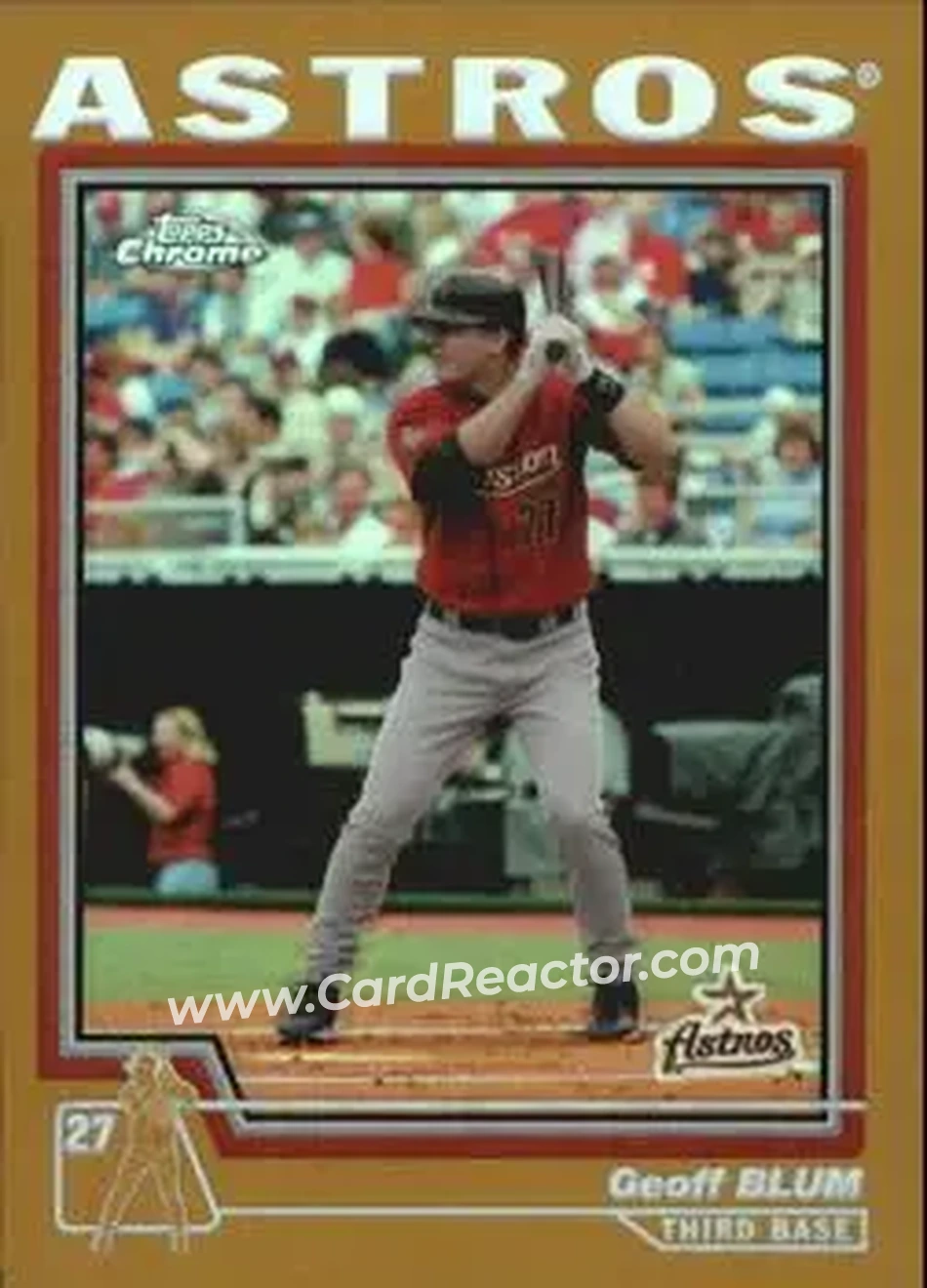 2004 Topps Chrome - Gold Refractors #56 - Geoff Blum - Houston Astros - Front