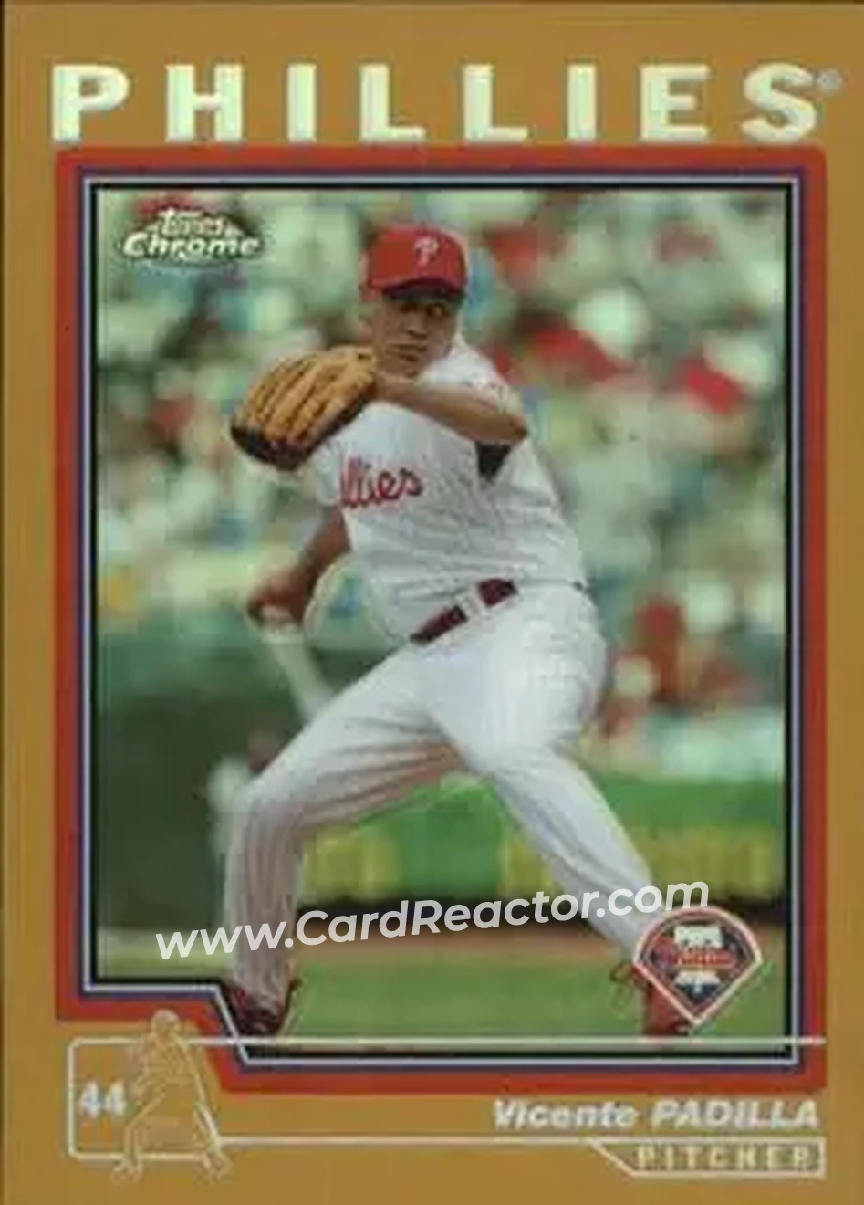 2004 Topps Chrome - Gold Refractors #59 - Vicente Padilla - Philadelphia Phillies - Front
