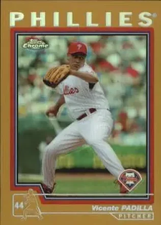 2004 Topps Chrome - Gold Refractors #59 - Vicente Padilla - Philadelphia Phillies