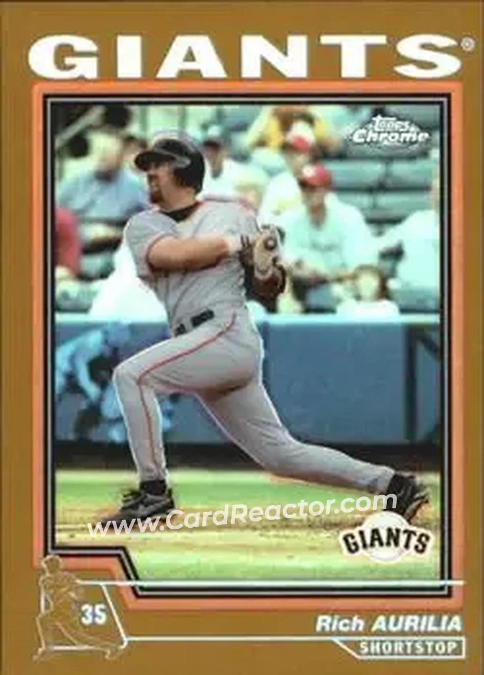 2004 Topps Chrome - Gold Refractors #63 - Rich Aurilia - San Francisco Giants - Front