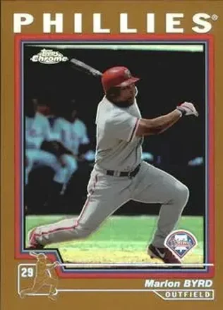 2004 Topps Chrome - Gold Refractors #69 - Marlon Byrd - Philadelphia Phillies