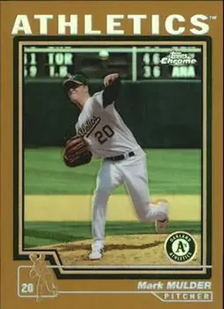 2004 Topps Chrome - Gold Refractors #70 - Mark Mulder - Oakland Athletics