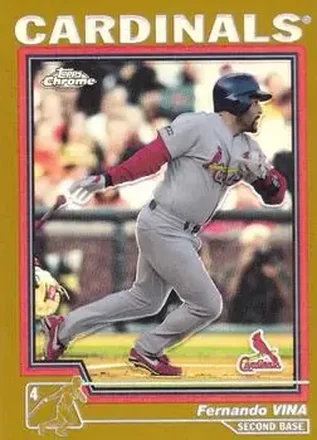 2004 Topps Chrome - Gold Refractors #73 - Fernando Vina - St. Louis Cardinals