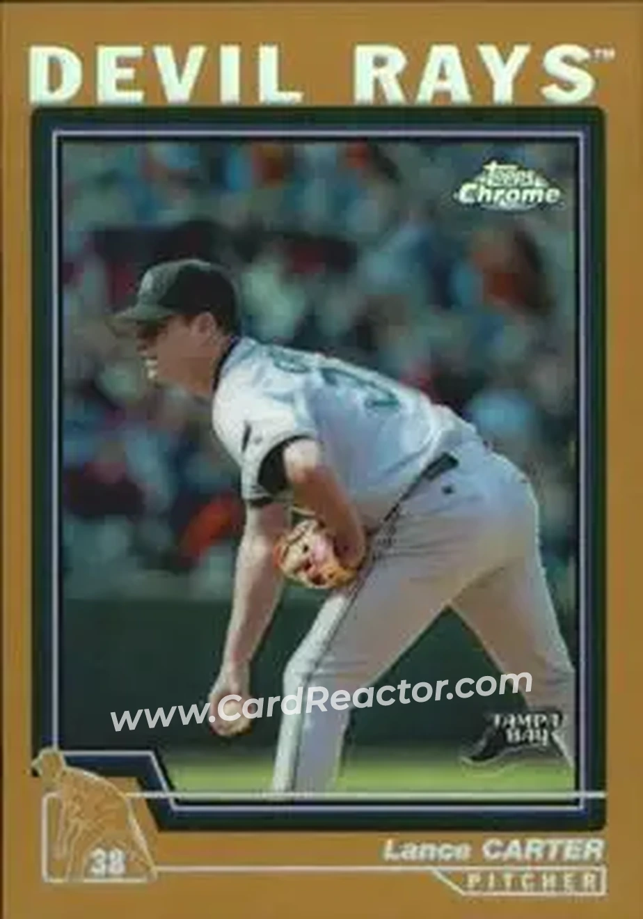 2004 Topps Chrome - Gold Refractors #74 - Lance Carter - Tampa Bay Devil Rays - Front