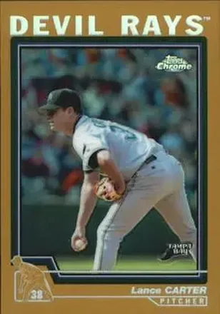 2004 Topps Chrome - Gold Refractors #74 - Lance Carter - Tampa Bay Devil Rays