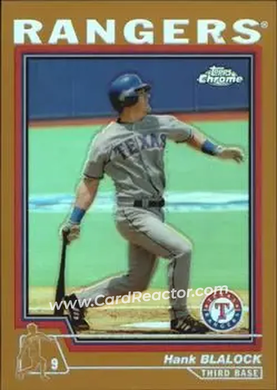 2004 Topps Chrome - Gold Refractors #75 - Hank Blalock - Texas Rangers - Front