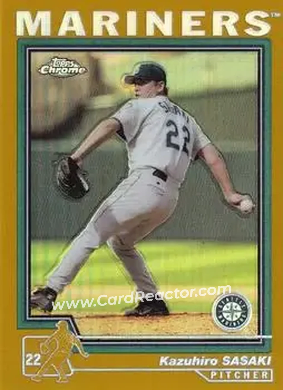 2004 Topps Chrome - Gold Refractors #84 - Kazuhiro Sasaki - Seattle Mariners - Front