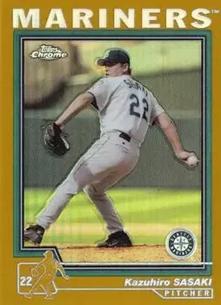 2004 Topps Chrome - Gold Refractors #84 - Kazuhiro Sasaki - Seattle Mariners