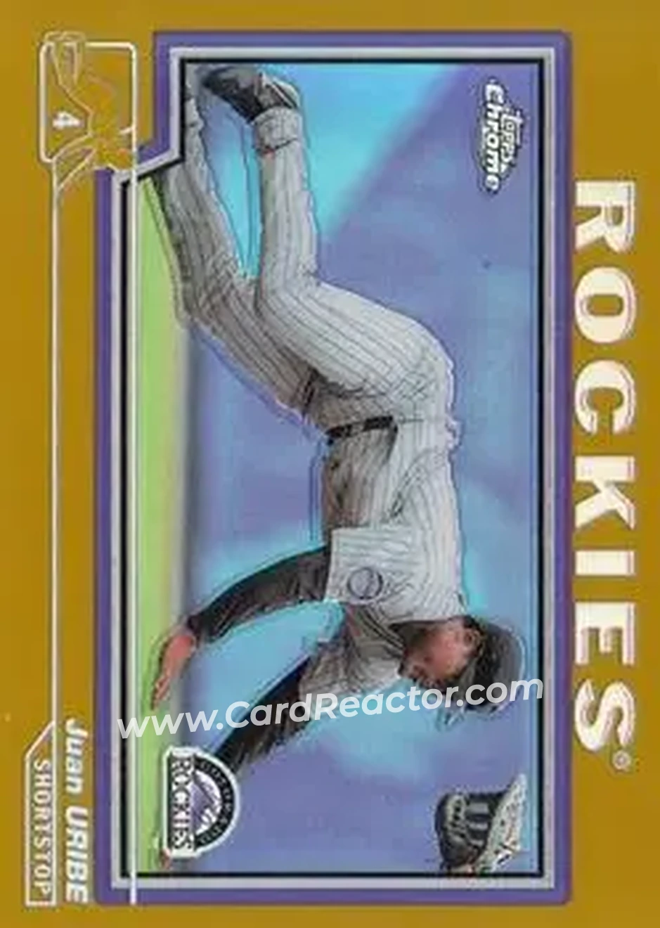 2004 Topps Chrome - Gold Refractors #87 - Juan Uribe - Colorado Rockies - Front