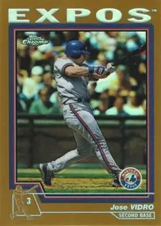 2004 Topps Chrome - Gold Refractors #90 - Jose Vidro - Montreal Expos