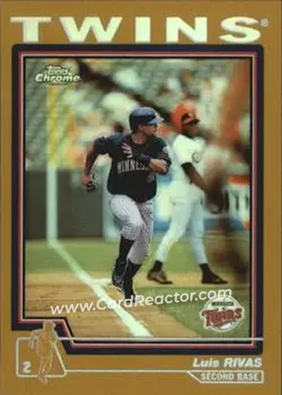 2004 Topps Chrome - Gold Refractors #91 - Luis Rivas - Minnesota Twins - Front