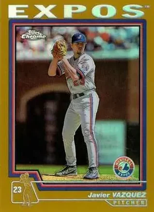 2004 Topps Chrome - Gold Refractors #93 - Javier Vazquez - Montreal Expos