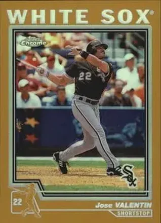 2004 Topps Chrome - Gold Refractors #95 - Jose Valentin - Chicago White Sox