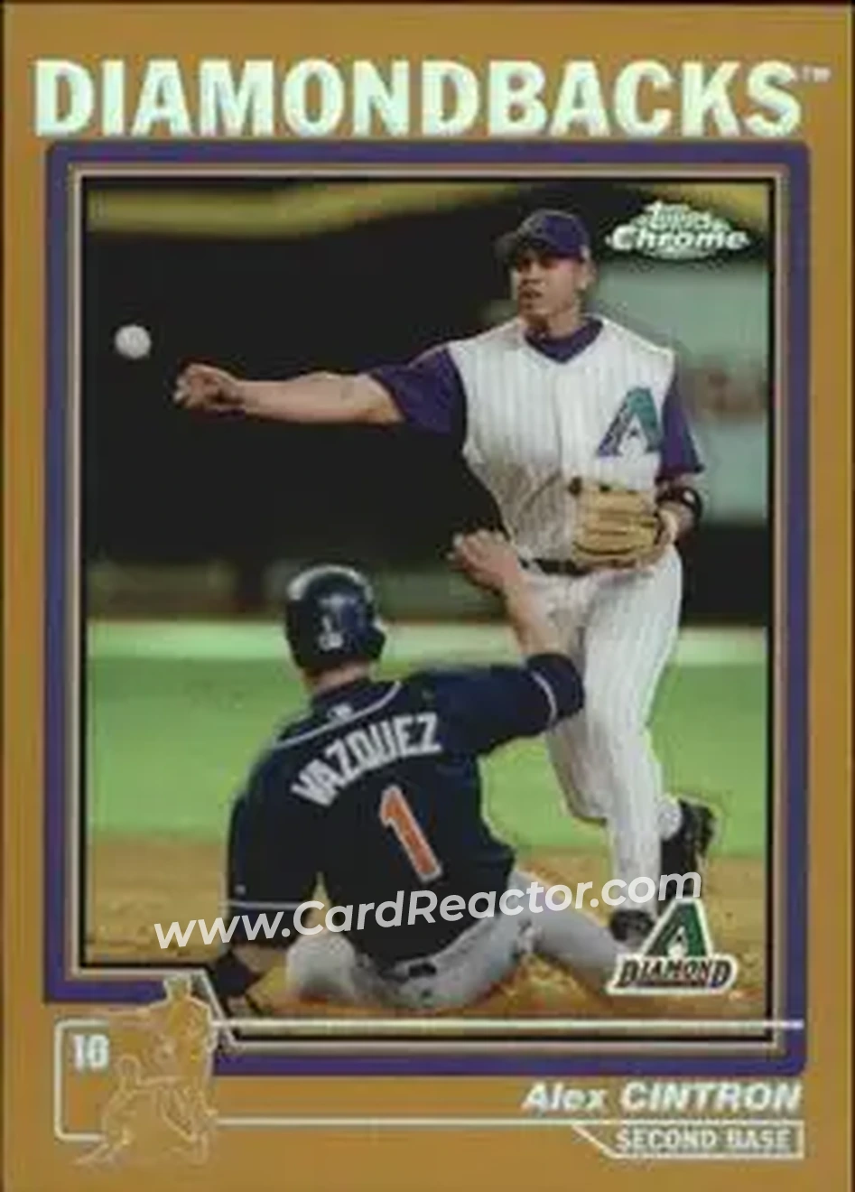 2004 Topps Chrome - Gold Refractors #96 - Alex Cintron - Arizona Diamondbacks - Front